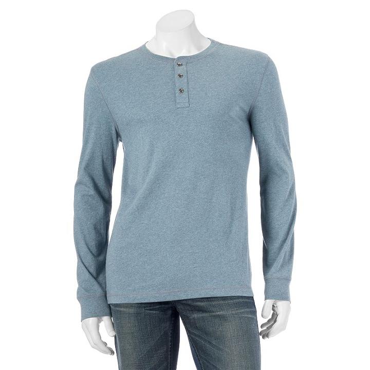 Big & Tall Sonoma Goods For Life&trade; Slim-fit Everyday Henley, Men's, Size: 3xl Tall, Green