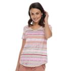 Petite Sonoma Goods For Life&trade; Essential V-neck Tee, Women's, Size: M Petite, Light Pink