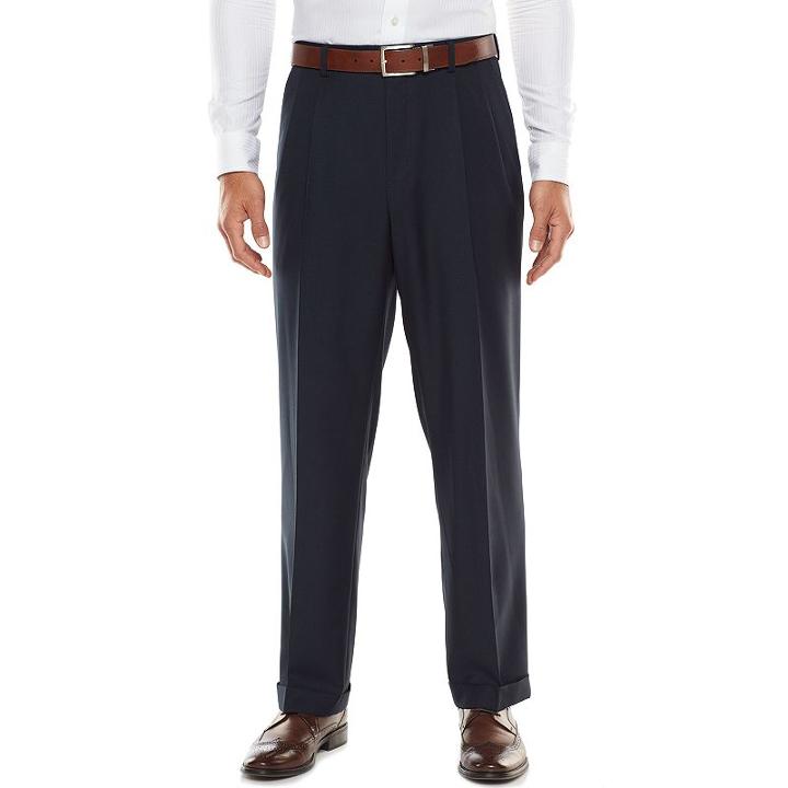 Big & Tall Croft & Barrow&reg; Stretch Classic-fit True Comfort Suit Pants, Men's, Size: 46x34, Blue (navy)