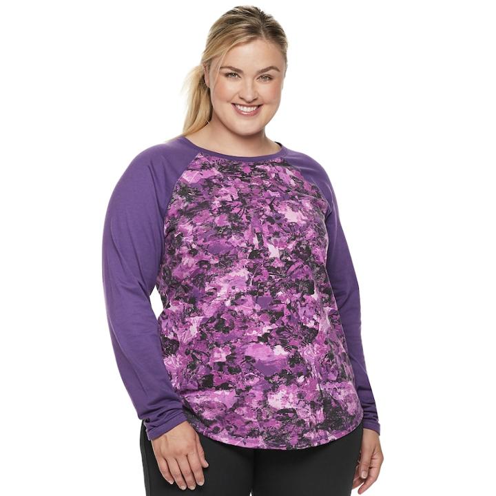 Plus Size Tek Gear&reg; Long Sleeve Tee, Women's, Size: 2xl, Drk Purple
