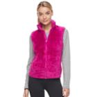 Women's Fila Sport&reg; Giro Sherpa Fleece Mockneck Vest, Size: Large, Dark Pink