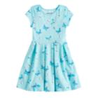 Girls 4-10 Jumping Beans&reg; Pleated Skater Dress, Size: 6, Turquoise/blue (turq/aqua)