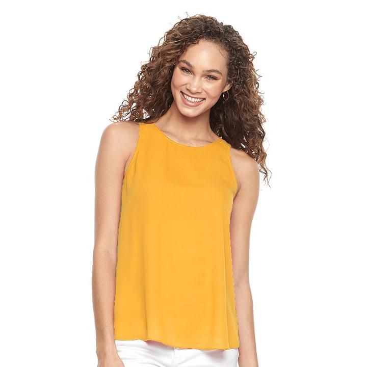 Women's Apt. 9&reg; Georgette Tank, Size: Medium, Gold
