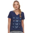 Women's Sonoma Goods For Life&trade; Graphic V-neck Tee, Size: Medium, Blue