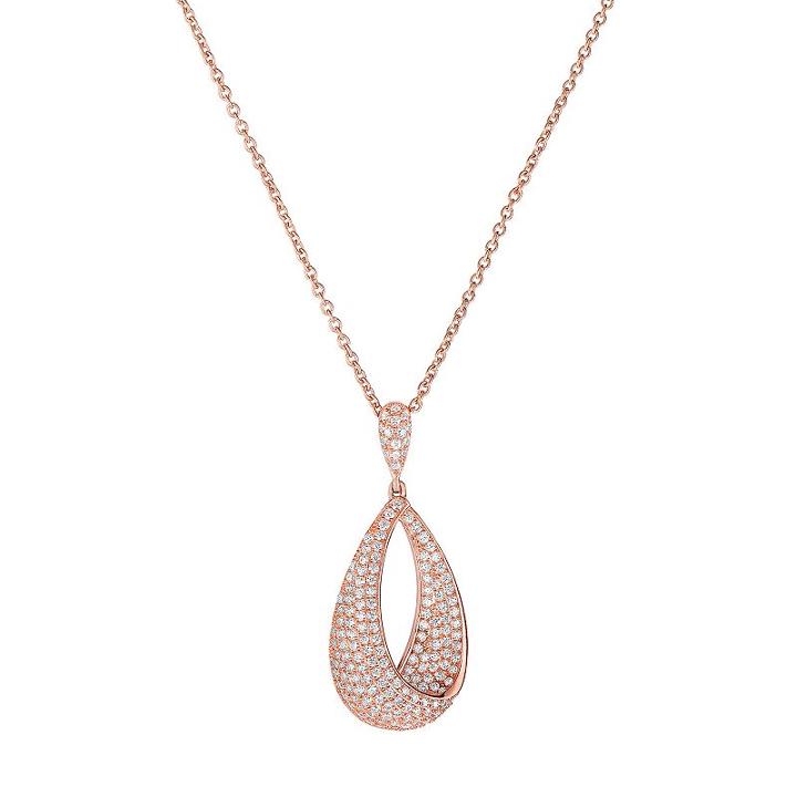 Sterling Silver Cubic Zirconia Teardrop Pendant Necklace, Women's, Size: 18, White