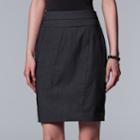 Women's Simply Vera Vera Wang Modern Seamed Pencil Skirt, Size: Xl, Grey