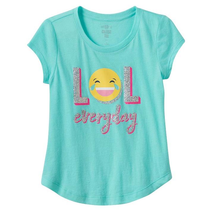 Girls 7-16 So&reg; Curved-hem Graphic Tee, Size: 16, Blue (navy)