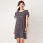 Women's Lc Lauren Conrad Tie-sleeve Swing Dress, Size: Large, Blue (navy)
