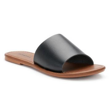 Women's Sonoma Goods For Life&trade; Veggie Slide Sandals, Size: Medium, Black