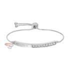Brilliance Love Lariat Bracelet With Swarovski Crystals, Women's, White