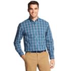 Men's Izod Premium Essentials Classic-fit Stretch Button-down Shirt, Size: Medium, Blue