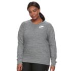 Plus Size Nike Vintage Crewneck Long Sleeve Top, Women's, Size: 3xl, Grey