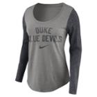 Women's Nike Duke Blue Devils Raglan Essentials Tee, Size: Large, Dark Grey