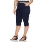 Plus Size Croft & Barrow&reg; Pull On Capris, Women's, Size: 4xl, Blue