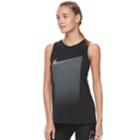 Women's Nike Dry Training Waterfall Swoosh Dri-fit Tank Top, Size: Xs, Grey (charcoal)