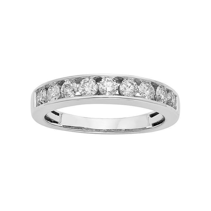 Igl Certified Diamond Wedding Ring In 14k Gold (3/4 Carat T.w.), Women's, Size: 6.50, White