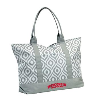 Logo Brand Wisconsin Badgers Ikat Tote, Kids Unisex, Multicolor