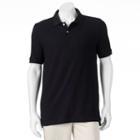 Men's Croft & Barrow&reg; Tailored-fit Pique Polo, Size: Medium, Black