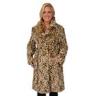 Plus Size Excelled Cheetah Faux-fur Coat, Women's, Size: 1xl, Multicolor