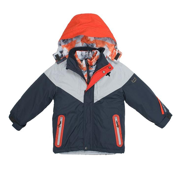 Boys 4-7 Big Chill Hooded Geometric Mountain Heavyweight 3-in-1 Systems Jacket Vest, Boy's, Size: 4, Grey (charcoal)