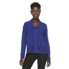 Petite Napa Valley Lurex Mock-layer Sweater, Women's, Size: Xl Petite, Blue Other