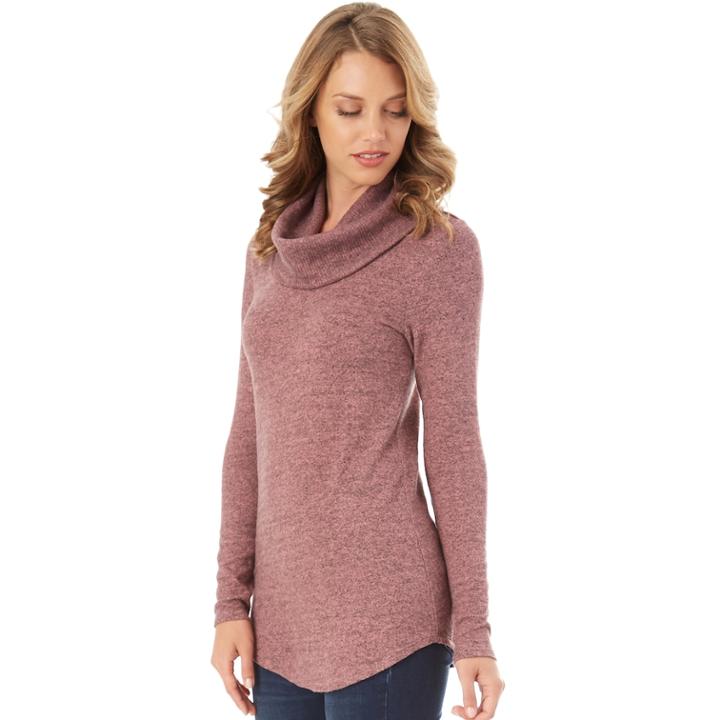 Women's Apt. 9&reg; Cowlneck Pullover, Size: Small, Light Pink