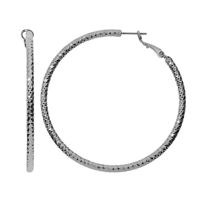 Apt. 9&reg; Textured Hoop Earrings, Women's, Lt Green