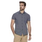 Men's Marc Anthony Slim-fit Pattern Shirt, Size: Xl, Blue