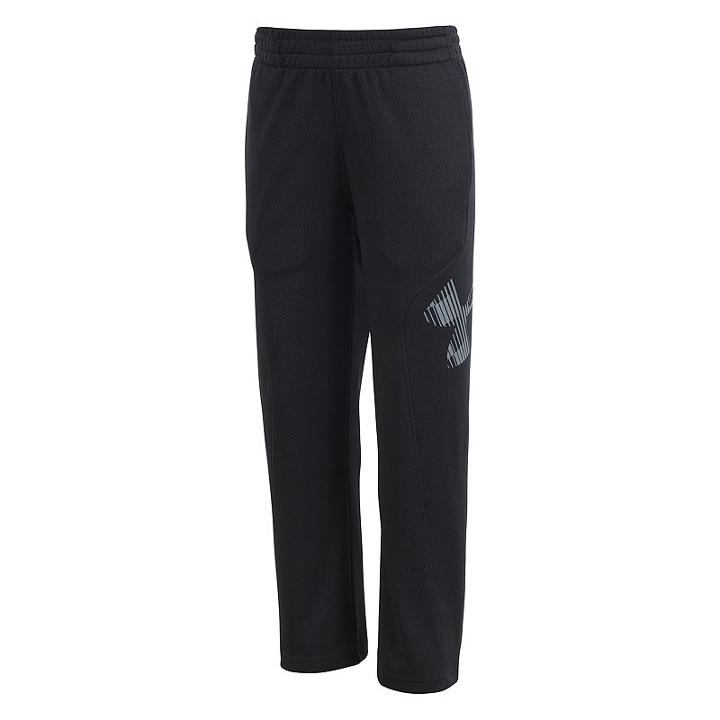 Boys 4-7 Under Armour Big Logo Pants, Size: 7, Black