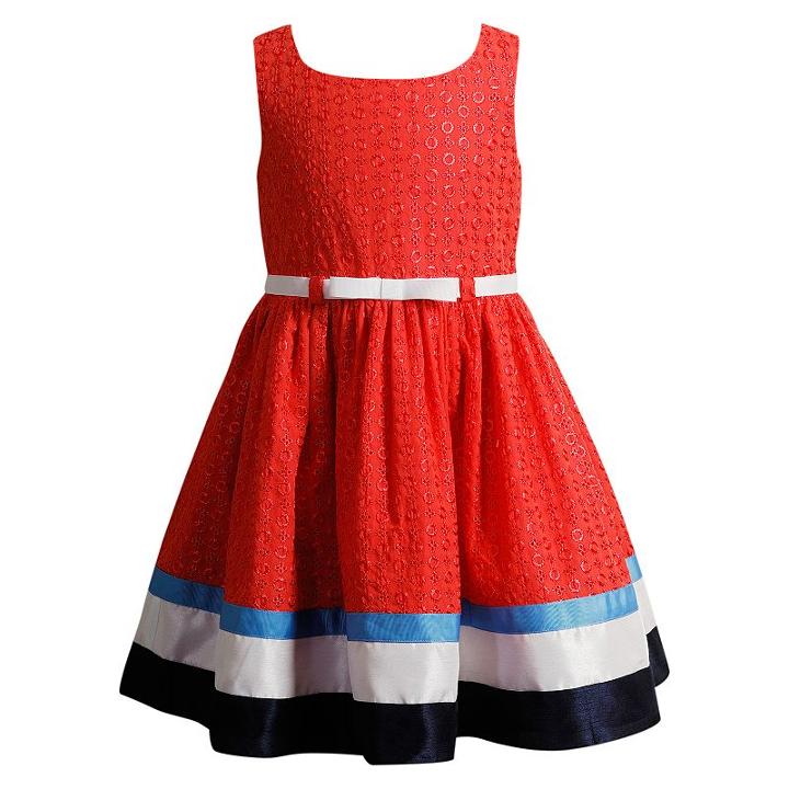 Girls 4-6x Youngland Woven Coral Fashion Dress, Girl's, Size: 6, Med Pink