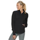 Women's Tek Gear&reg; Performance Thumb Hole 1/4-zip Jacket, Size: Small, Black
