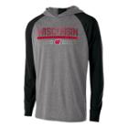 Men's Wisconsin Badgers Echo Hoodie, Size: Large, Dark Grey