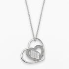 Insignia Collection Nascar Dale Earnhardt Jr. Sterling Silver 88 Heart Pendant, Women's, Size: 18, Grey
