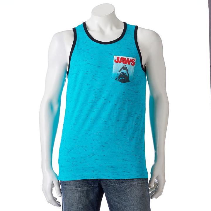 Men's Jaws Tank, Size: Medium, Med Blue