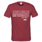 Men's Arkansas Razorbacks Right Stack Tee, Size: Medium, Med Red