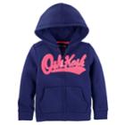 Baby Girl Oshkosh B'gosh&reg; Heritage Logo Hoodie, Size: 9 Months, Med Blue