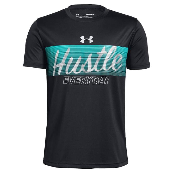 Boys 8-20 Under Armour Hustle Everyday Tee, Size: Medium, Black