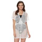 Women's Apt. 9 Texture Surplice Cover-up, Size: Xl, Natural