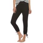 Plus Size Sonoma Goods For Life&trade; Ruched Drawstring Lounge Pants, Women's, Size: Medium, Black