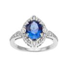 Sterling Silver Lab-created Sapphire Marquise Ring, Women's, Size: 7, Blue
