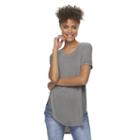 Juniors' Mudd&reg; High-low Shirttail Tee, Girl's, Size: Xs, Med Grey