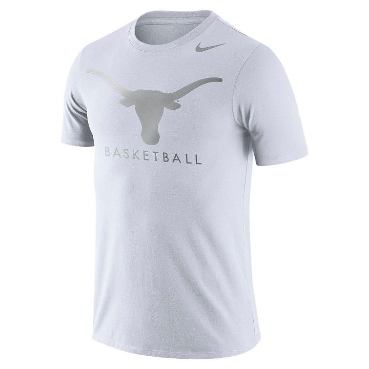 Men's Nike Texas Longhorns Basketball Tee, Size: Xxl, White