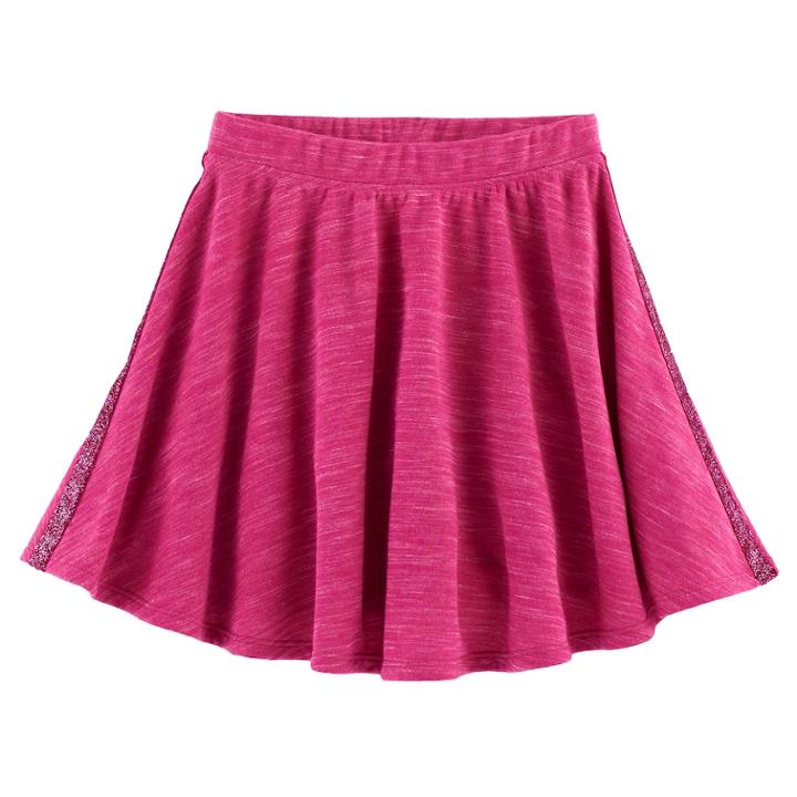 Girls Plus Size So&reg; French Terry Space-dyed Circle Skirt, Size: 16 1/2, Med Pink