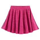 Girls Plus Size So&reg; French Terry Space-dyed Circle Skirt, Size: 16 1/2, Med Pink