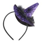 Girls 4-16 Spiderweb Witch Headband, Drk Purple