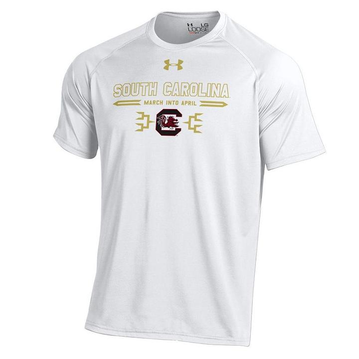 Men's Under Armour South Carolina Gamecocks Selection Sunday Tech Tee, Size: Medium, White