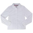 Girls 4-20 & Plus Size French Toast School Uniform Long-sleeved Pointed Collar Blouse, Girl's, Size: 6, White