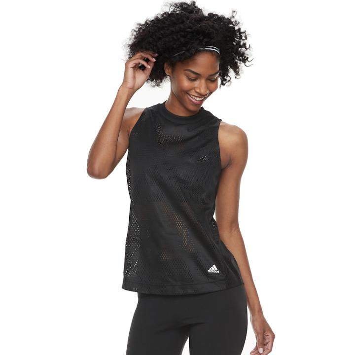 Women's Adidas Sport Id Summer Tank, Size: Medium, Black