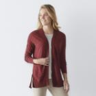 Women's Sonoma Goods For Life&trade; Drop-shoulder Cardigan, Size: Xxl, Med Brown