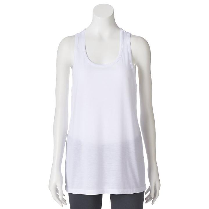 Juniors' So® Mesh Back Tank Top, Girl's, Size: Medium, White